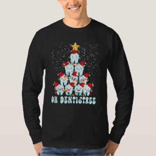 Dentist Christmas Tree Dental Life Santa Tooth Tre T-Shirt