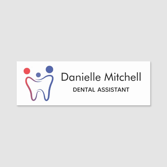 Dentist Clinic Employee Name Tag (Front)