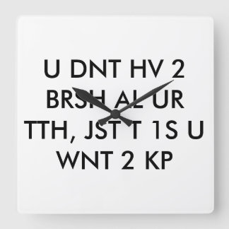 dentist clock text abbreviation cool teen wall