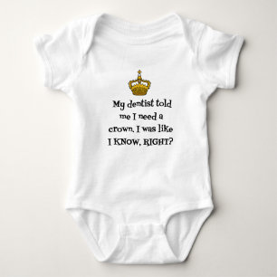 DENTIST CROWN BABY BODYSUIT