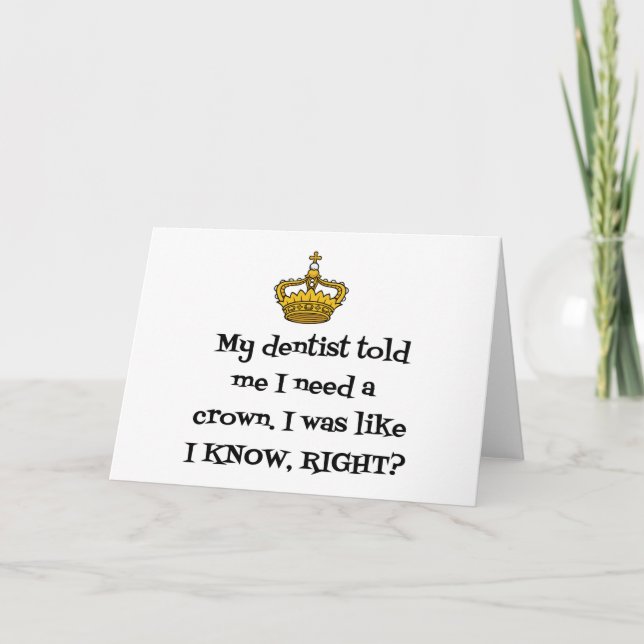 DENTIST CROWN HOLIDAY CARD (Front)