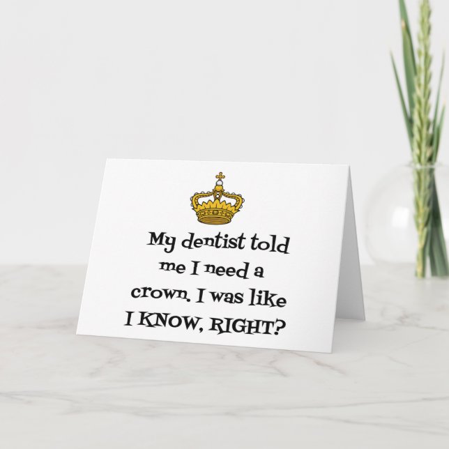 DENTIST CROWN HOLIDAY CARD (Front)