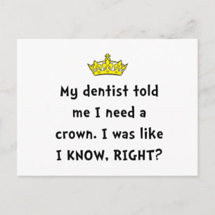 Dentist Crown Postcard