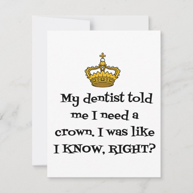 DENTIST CROWN THANK YOU CARD (Front)