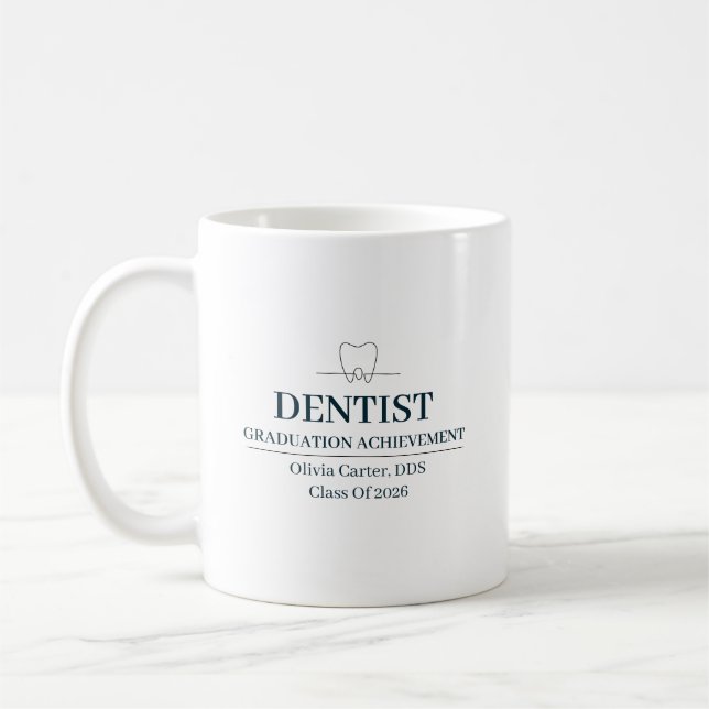 Dentist Custom Name Since Year Coffee Mug (Left)