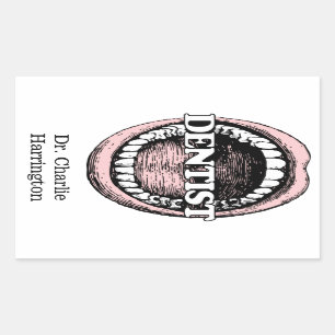 Dentist custom name stickers