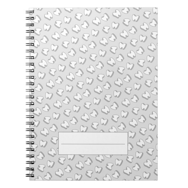 Dentist Cute 3D Tooth Pattern Dental Notebook (Front)