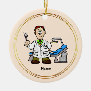 Dentist Day Ornament with Dentist's Name