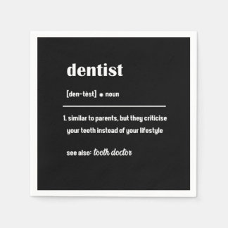 Dentist Definition Dentistry Tooth Doctor Teeth Gi Napkin