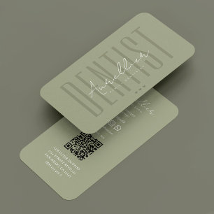 Dentist Dental Aesthetic Clinic Cosmetic Sage Business Card