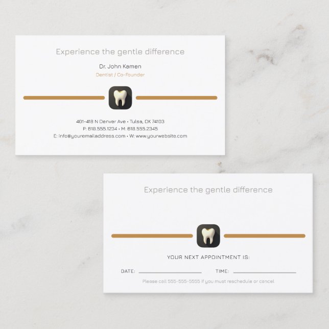 Dentist | Dental Appointment Card (Front/Back)