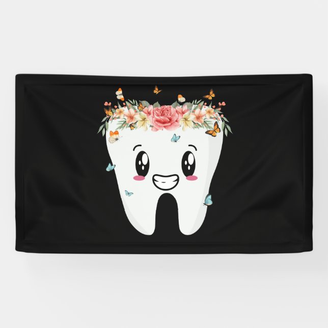 Dentist Dental Assistant Oral Hygienist Tooth Banner (Horizontal)