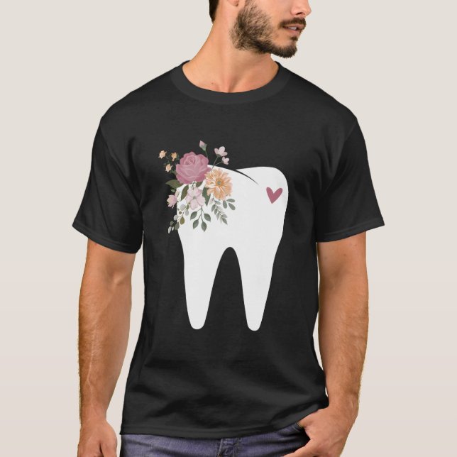 Dentist Dental Assistant Oral Hygienist Tooth Flow T-Shirt (Front)