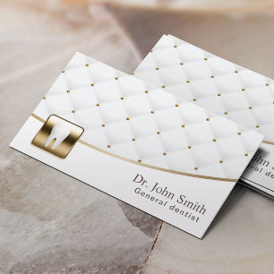 Dentist Dental Care Luxury Quilted Professional Business Card