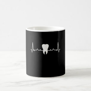 Dentist Dental Care Tooth Heartbeat Gift Coffee Mug