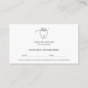 Dentist Dental Clinic teeth Whitening Appointment  Business Card