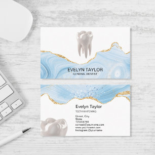 Dentist Dental Clinic Teeth Whitening Glitter Business Card