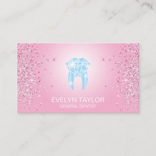 Dentist Dental Clinic teeth Whitening Smile Business Card (Front)