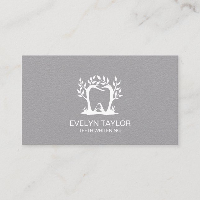 Dentist Dental Clinic teeth Whitening Smile Crown  Business Card (Front)