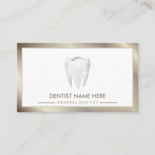 Dentist Dental Clinic teeth Whitening Smile Metal Business Card
