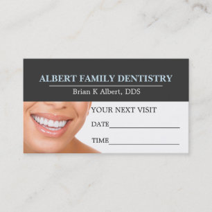 Dentist Dental Dentistry Appointment Card