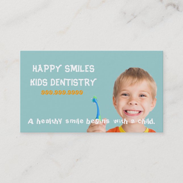 Dentist Dental Dentistry Doctor Smile Business Business Card (Front)