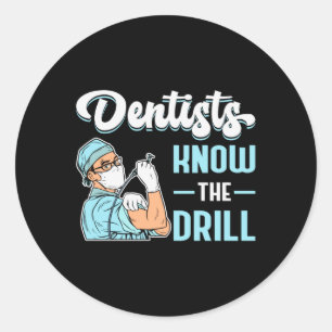 Dentist Dental Dentistry Teeth Tooth Gift Idea Classic Round Sticker
