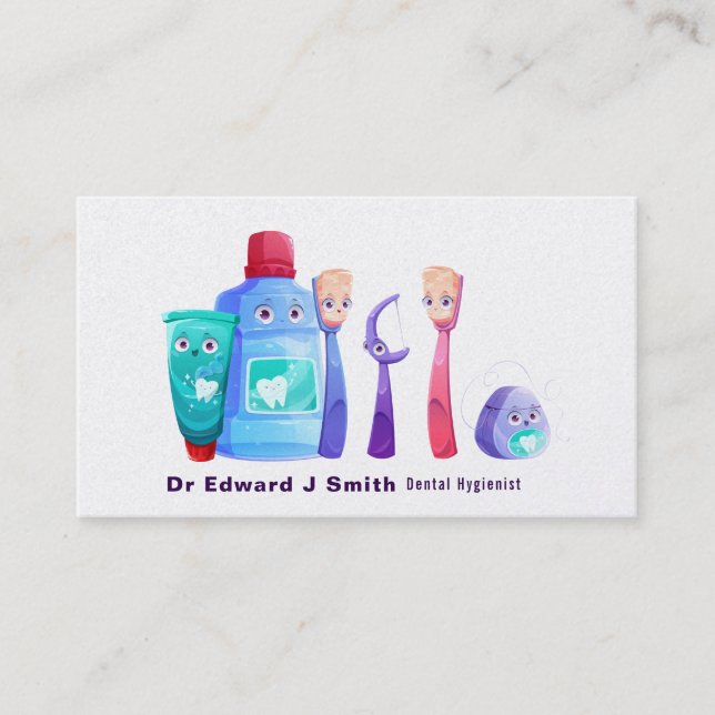 Dentist Dental Hygienist Cleaner Business Card (Front)