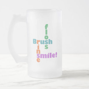 Dentist Dental Hygienist Frosted Glass Beer Mug