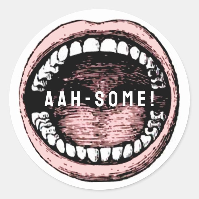 Dentist Dental Office Classic Round Sticker (Front)