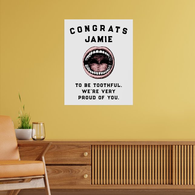Dentist Dental School Graduation Poster (Living Room 2)