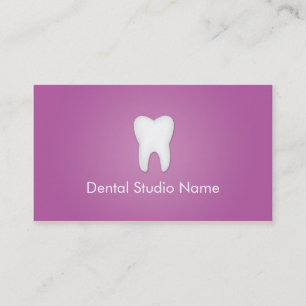 Dentist/Dental Studio Business Cards in Purple