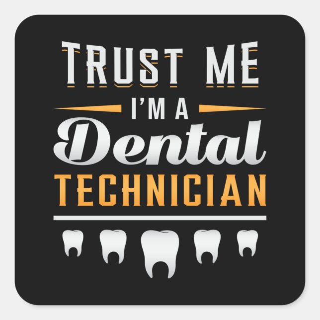 Dentist Dental Teeth Dentistry Tooth Gift Idea Square Sticker (Front)