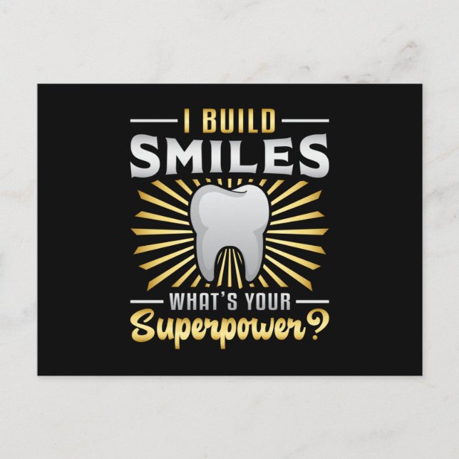Dentist Dental Teeth Tooth Superpower Funny Gift Postcard (Front)