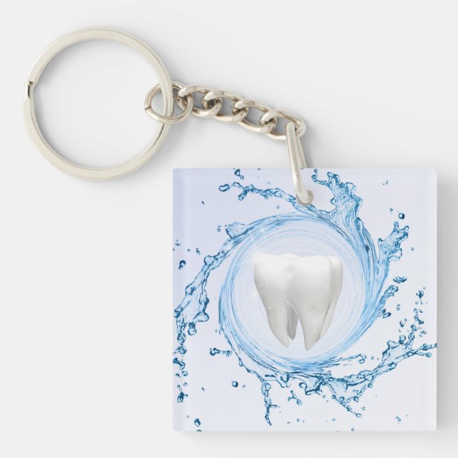 Dentist Dental Tooth Water Professional Key Ring (Front)