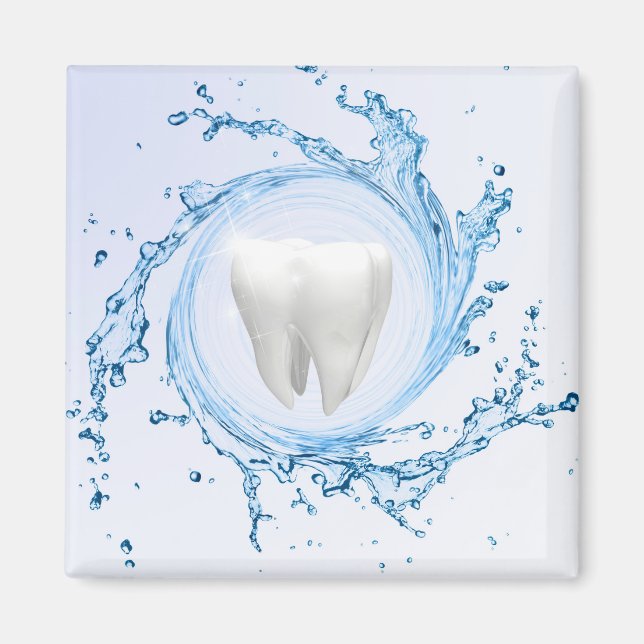 Dentist Dental Tooth Water Professional Magnet (Front)