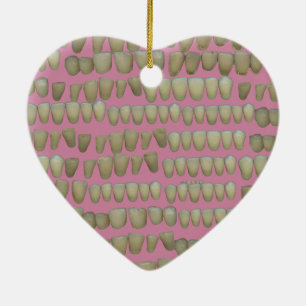 DENTIST DENTISTRY ORTHODONTICS ROTTEN TEETH MOUTH CERAMIC TREE DECORATION