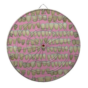 DENTIST DENTISTRY ORTHODONTICS ROTTEN TEETH MOUTH DARTBOARD