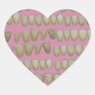 DENTIST DENTISTRY ORTHODONTICS ROTTEN TEETH MOUTH HEART STICKER