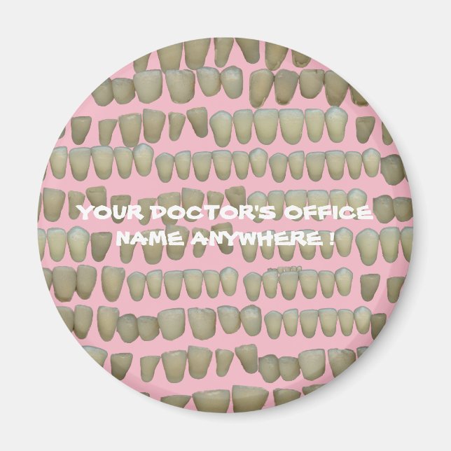 DENTIST DENTISTRY ORTHODONTICS ROTTEN TEETH MOUTH MAGNET (Front)