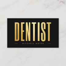 Dentist Dentistry Tooth Logo Black & Gold