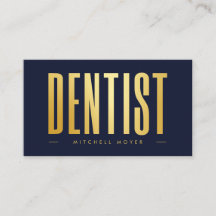 Dentist Dentistry Tooth Logo Navy Blue and gold