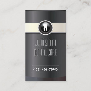 Dentist Elegant Black Dental Care Business Card