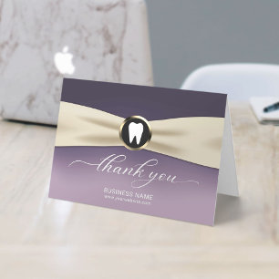 Dentist Elegant Purple Ombre Dental Thank You Card