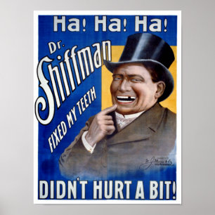 Dentist fixed my teeth Vintage Poster Restored