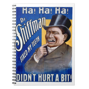 Dentist fixed my teeth Vintage Poster Restored Notebook