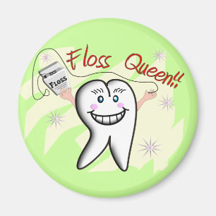 Dentist "Floss Queen" T-Shirts and Gifts Magnet
