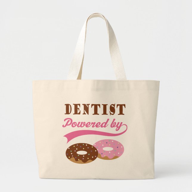 Dentist Funny Gift Large Tote Bag (Front)