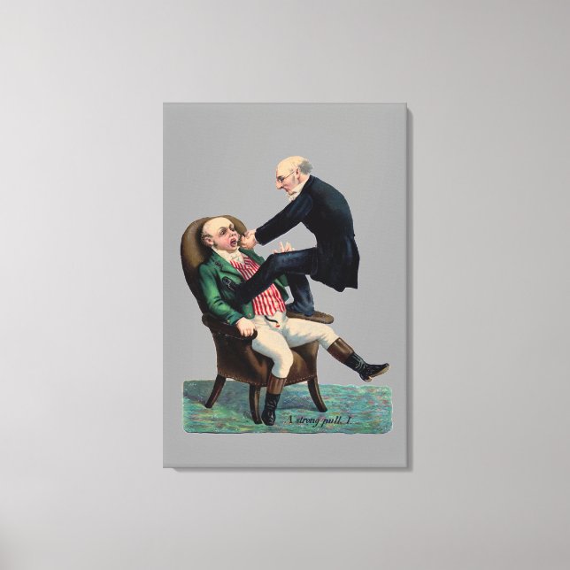 Dentist funny orthodontist vintage art canvas print (Front)