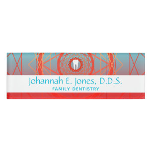 Dentist geographics name tag